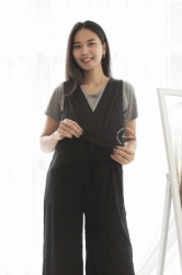 MAMA HAMIL BUTIK LAZADA Meghan Jumpsuit Set FREE Inner Katun Kaos Adem Murah   NJS 02 3  large